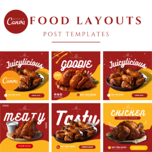 Customizable food Instagram templates
