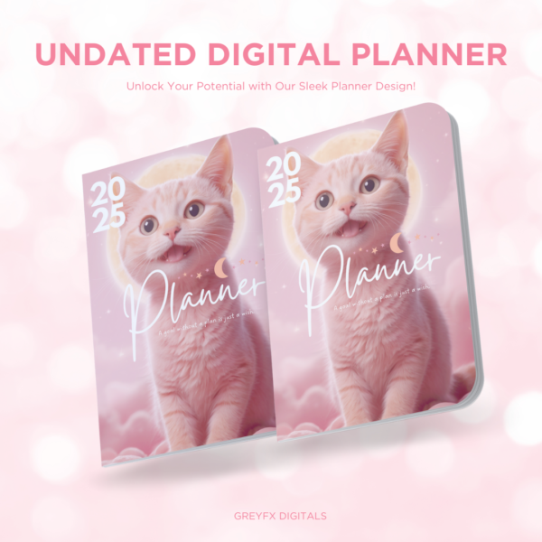 Undated monthly planner template